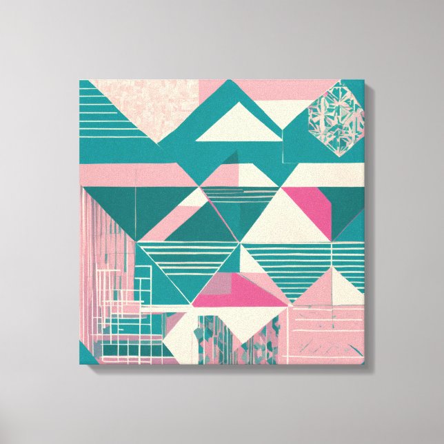 Geometrische Formen Moderne, farbenfrohe Kunst Can Leinwanddruck (Vorderseite)