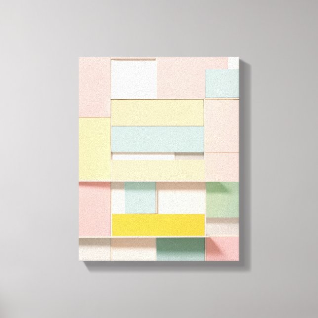 Geometrische Formen Moderne, farbenfrohe Kunst Can Leinwanddruck (Vorderseite)