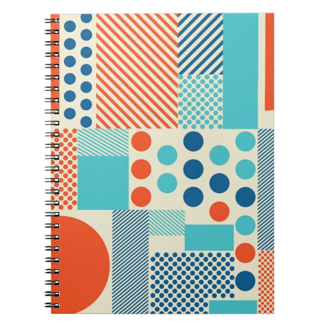 Geometrische Formen, Muster moderner Kunst. Notizblock (Vorderseite)