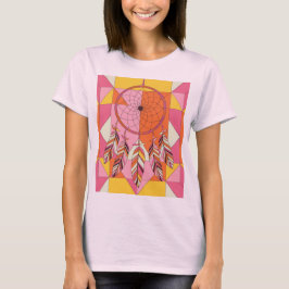 Geometrische Formen T - Shirt für Frauenrosa Dream