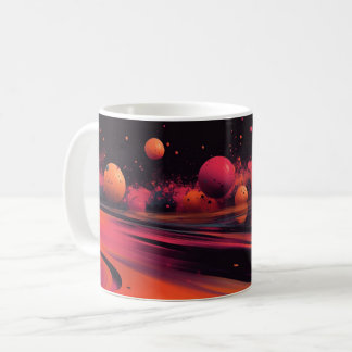 Geometrische Formen und lebendige Farben Wandkunst Kaffeetasse