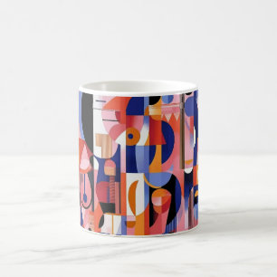 Geometrische Formen und lebendige Farben Wandkunst Kaffeetasse