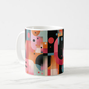 Geometrische Formen und lebendige Farben Wandkunst Kaffeetasse