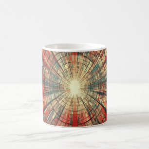 Geometrische Formen und lebendige Farben Wandkunst Kaffeetasse