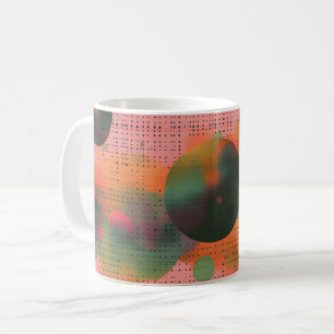 Geometrische Formen und lebendige Farben Wandkunst Kaffeetasse
