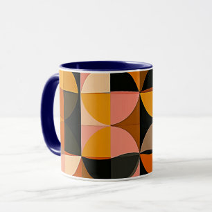 Geometrische Formen und lebendige Farben Wandkunst Tasse