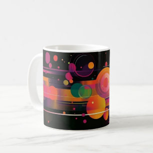 Geometrische Formen und leuchtende Farben Wandkuns Kaffeetasse