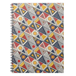 Geometrische Formen und Linien Muster Memphis-Stil Notizblock