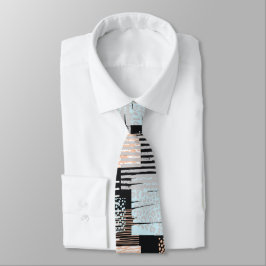 Geometrische Formen und Streifen Krawatte