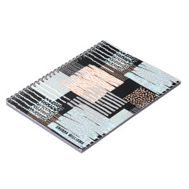 Geometrische Formen und Streifen Notizblock