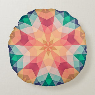 Geometrische Fotografie Geometric Art Design Metal Rundes Kissen