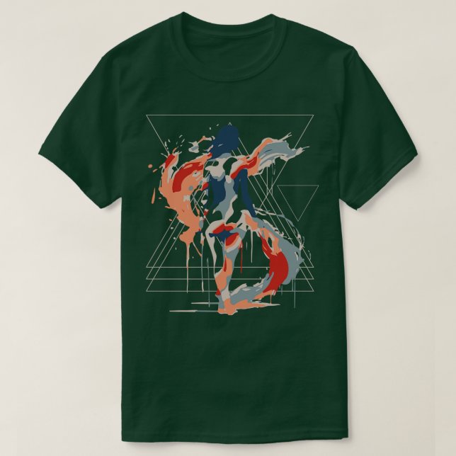 geometrische Frau T-Shirt (Design vorne)