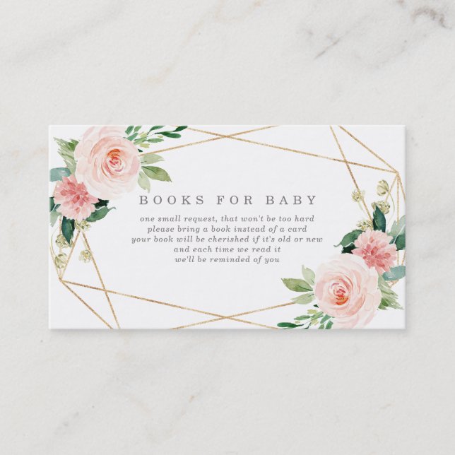 Geometrische Frühjahrsromanbücher für Babykarte Visitenkarte (Vorderseite)