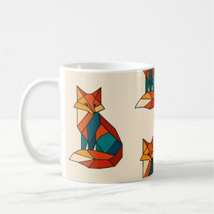 Geometrische Fuchs-Tasse Kaffeetasse