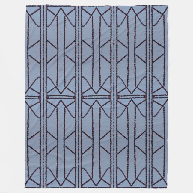 Geometrische Fusion-Fleece-Decke Fleecedecke (Vorderseite)