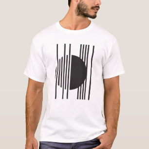 Geometrische gestreifte Umlaufbahn T-Shirt