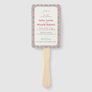 Geometrische Glitzern Kupfermetallische Hochzeit Fächer