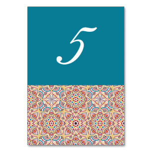 Geometrische Glitzern Kupfermetallische Hochzeit Tischnummer