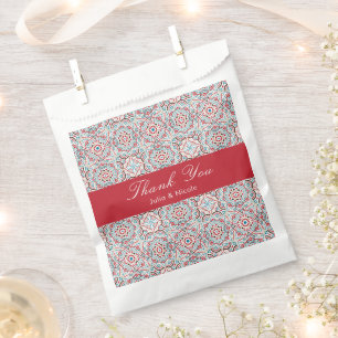 Geometrische Glitzernde Metallische Luxus-Hochzeit Geschenktütchen