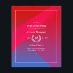 Geometrische Glow Graduation Party Flyer<br><div class="desc">Moderne Graduiertenparty Einladung mit Akzenten von Rot und Blau,  die Ihren Wünschen angepasst werden können. Umschläge sind nicht enthalten. Für dickere Einladungen mit Umschlägen und passenden Produkten zum selben Thema lesen Sie bitte die unten stehende Kollektion.</div>