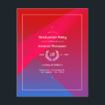 Geometrische Glow Graduation Party Flyer<br><div class="desc">Moderne Graduiertenparty Einladung mit Akzenten von Rot und Blau,  die Ihren Wünschen angepasst werden können. Umschläge sind nicht enthalten. Für dickere Einladungen mit Umschlägen und passenden Produkten zum selben Thema lesen Sie bitte die unten stehende Kollektion.</div>