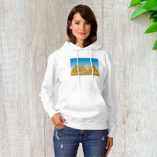 Geometrische Gold ägyptische Pyramiden Wüstenlands Hoodie