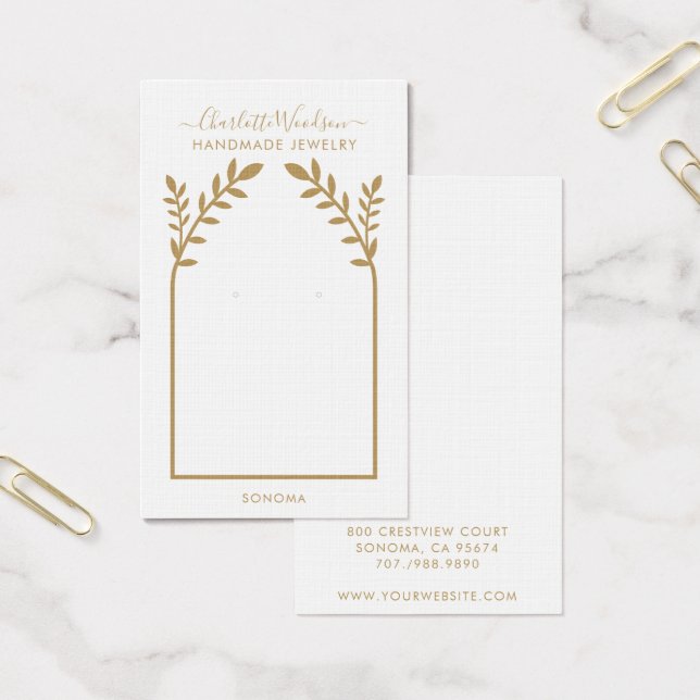Geometrische Gold Arch Earring Display Card (Büro)