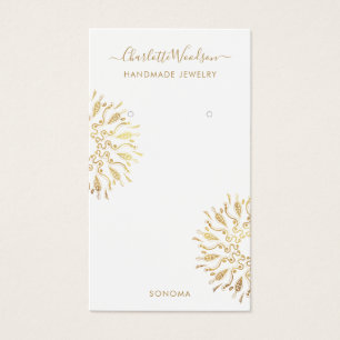 Geometrische Gold Foil Earring Display Card
