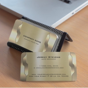 Geometrische Gold-Metallic-Textur Visitenkarte