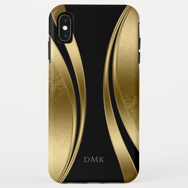 geometrische Gold- und Schwarzwurzel Case-Mate iPhone Hülle (Rückseite)