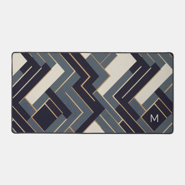 Geometrische Goldene Abbildung Schreibtischunterlage (Vorderseite)