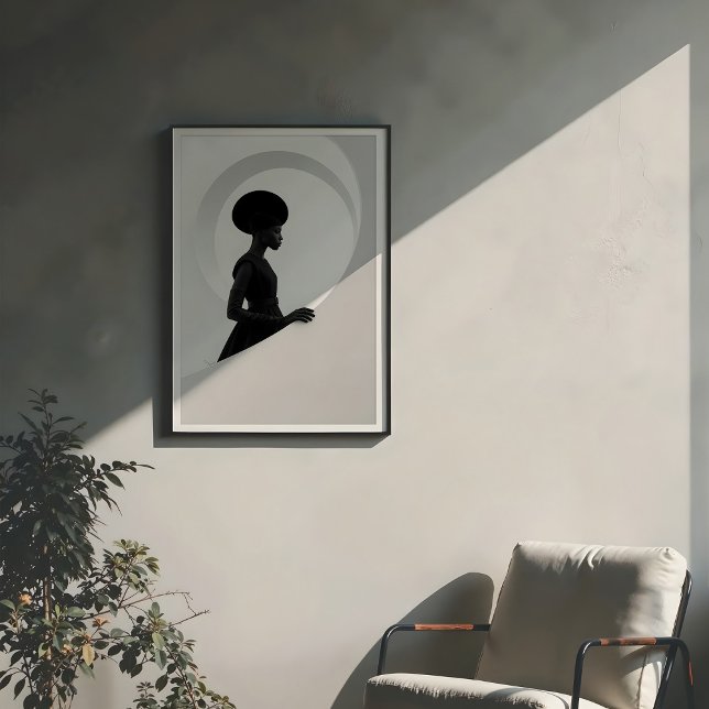 Geometrische Grace: monochrome Modenprofil Poster (Von Creator hochgeladen)