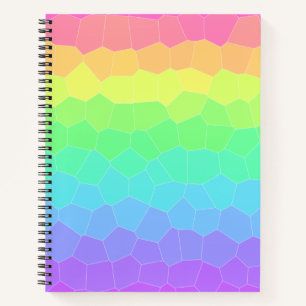 Geometrische Gradient des Bright Rainbow Notizbuch