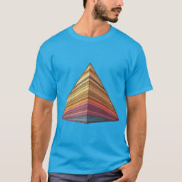 Geometrische Gradient Pyramide T-Shirt