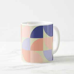 Geometrische grafische Gestaltungsformen   Lila un Kaffeetasse