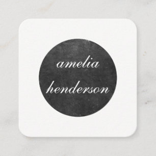 geometrische, grau-chische Textur Quadratische Visitenkarte