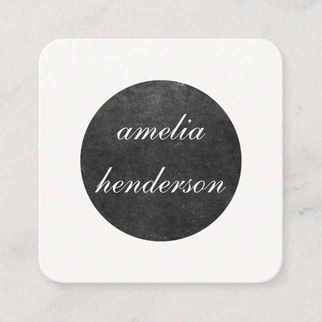 geometrische, grau-chische Textur Quadratische Visitenkarte (Vorderseite)