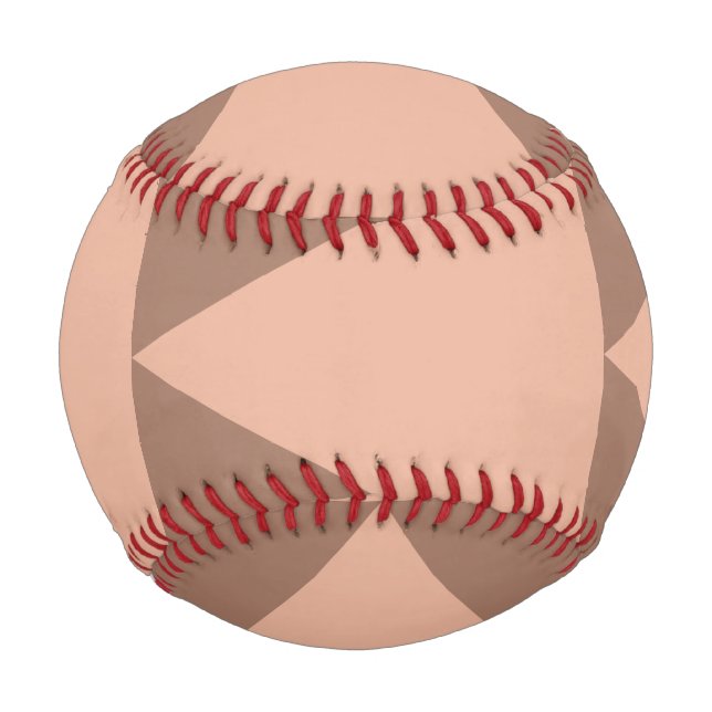 Geometrische große Dreiecke Mocha Mousse Dusty Pin Baseball (Vorderseite)