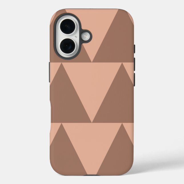 Geometrische große Dreiecke Mocha Mousse Dusty Pin Case-Mate iPhone Hülle (Rückseite)