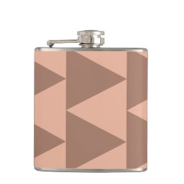 Geometrische große Dreiecke Mocha Mousse Dusty Pin Flachmann