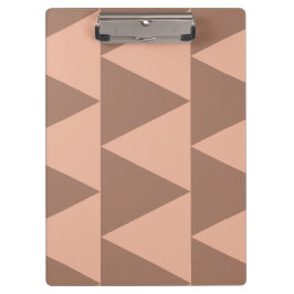 Geometrische große Dreiecke Mocha Mousse Dusty Pin Klemmbrett