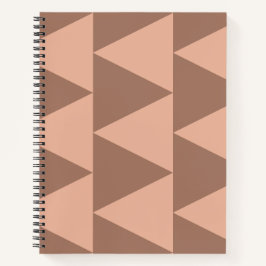 Geometrische große Dreiecke Mocha Mousse Dusty Pin Notizbuch