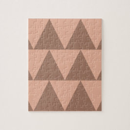 Geometrische große Dreiecke Mocha Mousse Dusty Pin Puzzle