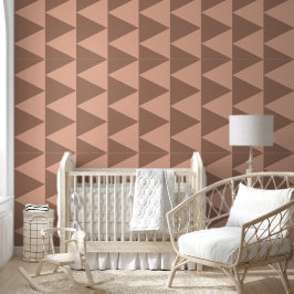 Geometrische große Dreiecke Mocha Mousse Dusty Pin Tapete