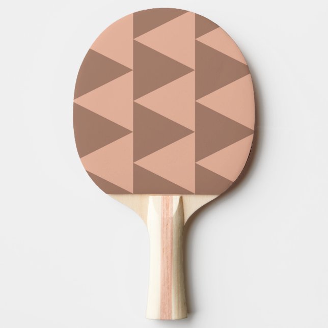 Geometrische große Dreiecke Mocha Mousse Dusty Pin Tischtennis Schläger (Vorderseite)