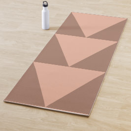 Geometrische große Dreiecke Mocha Mousse Dusty Pin Yogamatte
