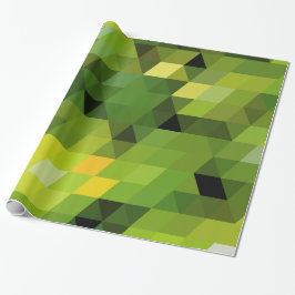 Geometrische grüne Dreiecke der Muster | Geschenkpapier