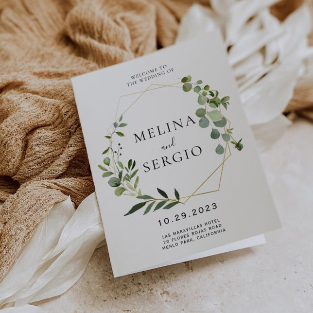 Geometrische grüne Eukalyptus-Blätter Programm (Von Creator hochgeladen)