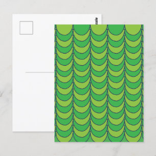 Geometrische grüne Halbkreis-Geometrie Postkarte