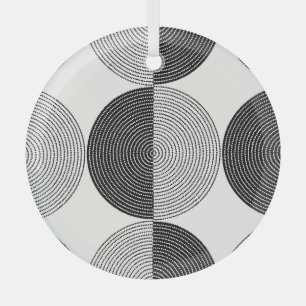 Geometrische Halbkreise: einfaches Muster. Ornament Aus Glas